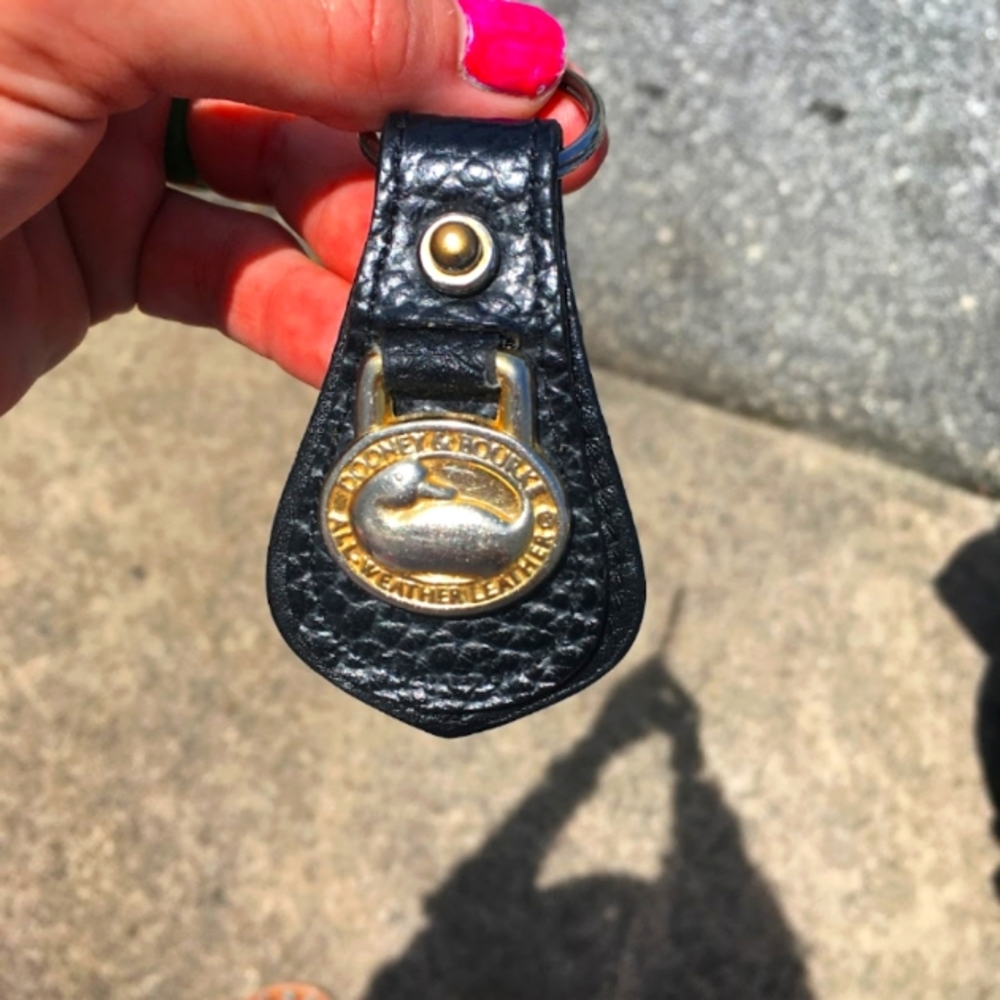 Vintage Dooney and Bourke keychain tag